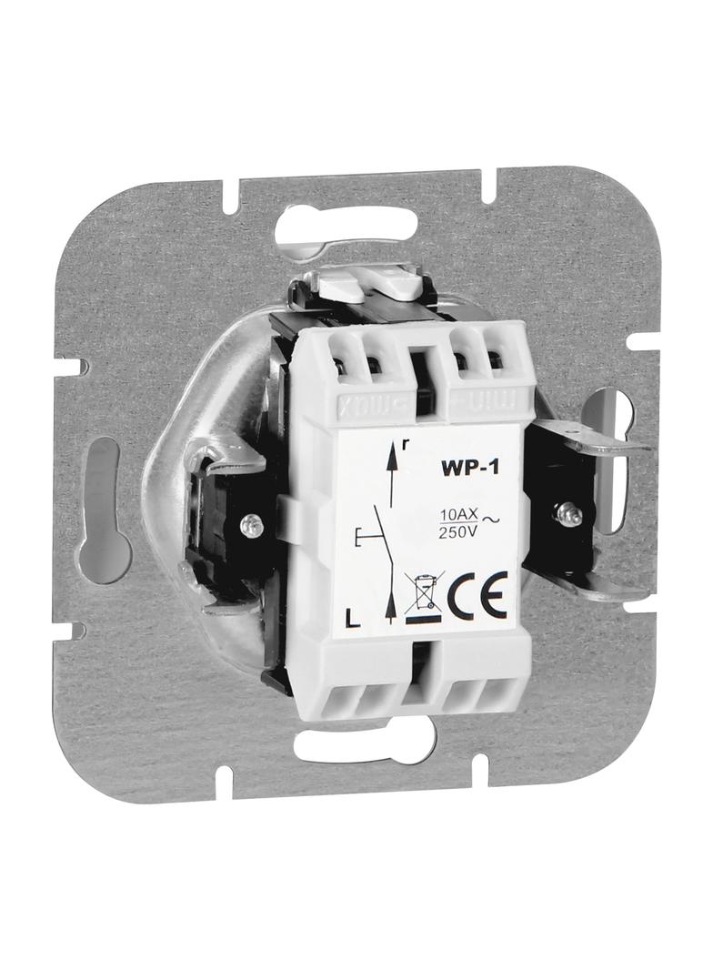 Łącznik podtynkowy jednobiegunowy Onyx, 10A, 250V, WP-1O, biały OR-OE-7500/W ORNO
