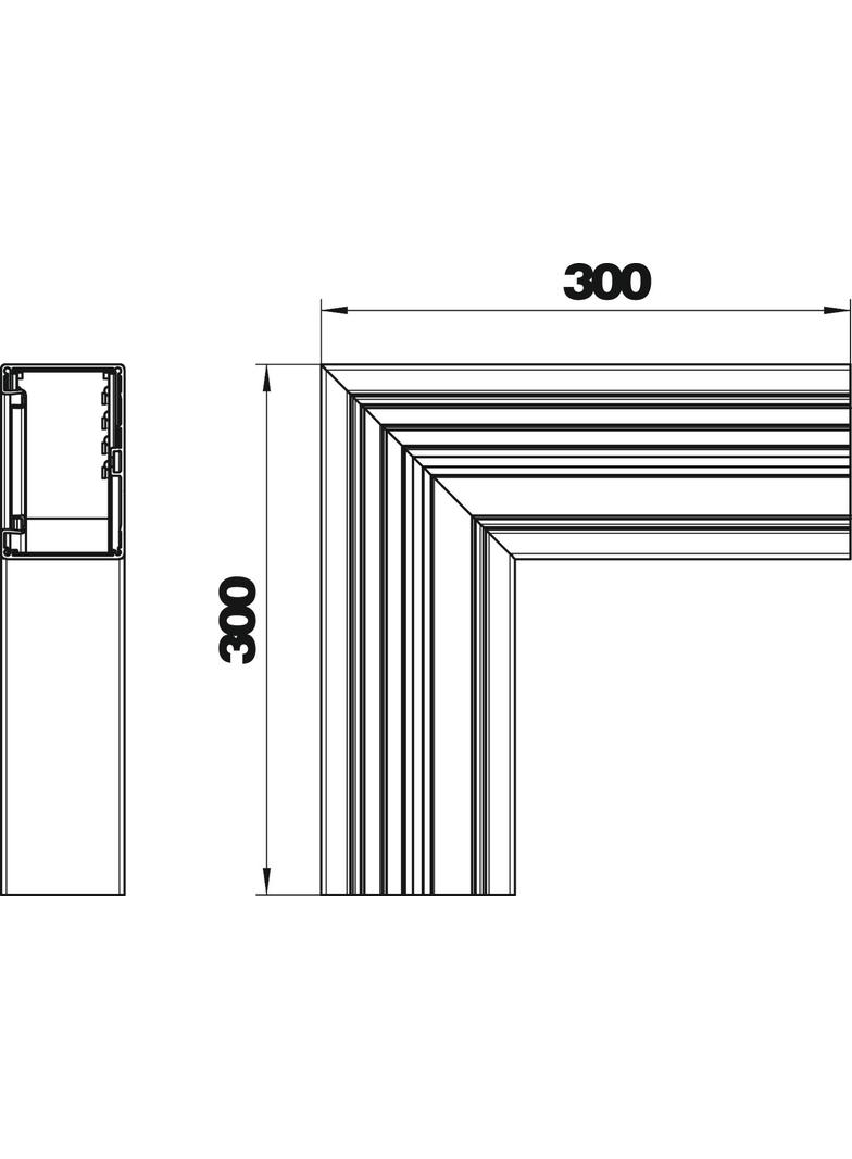 GA-SF70110RW, Naroże płaskie symetryczne