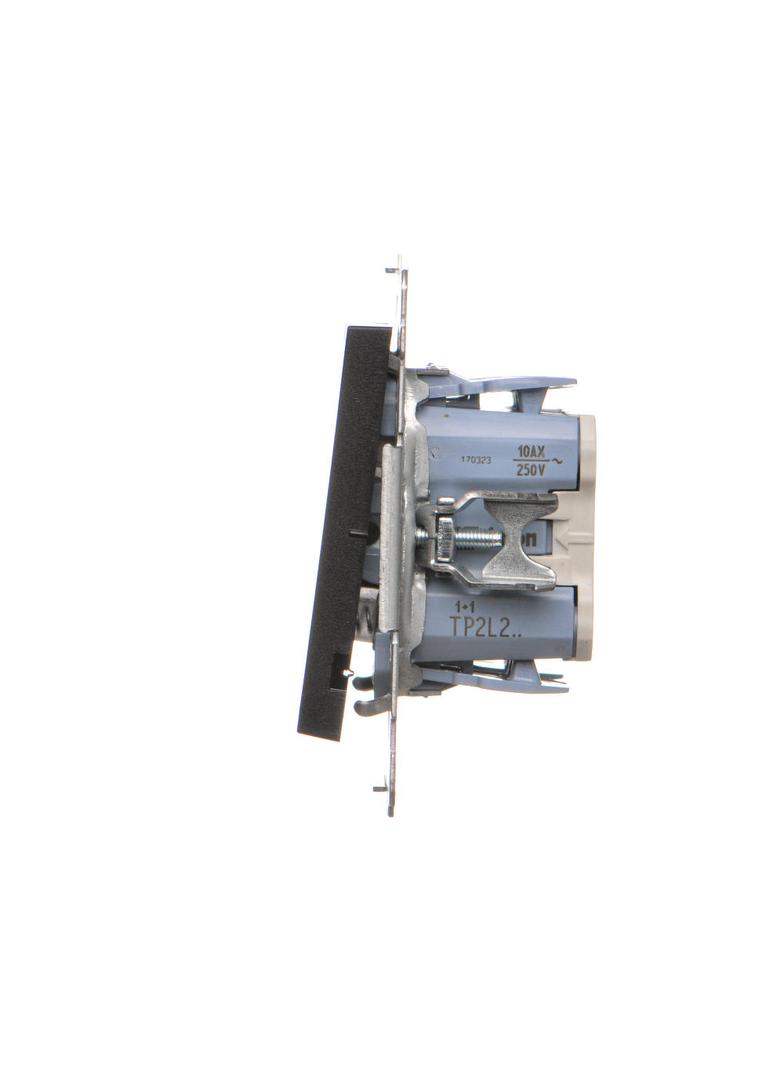 Simon 55 Przycisk zwierny podwójny zwierny bez piktogramu – osobne podświetlenie dla każdego klawisz