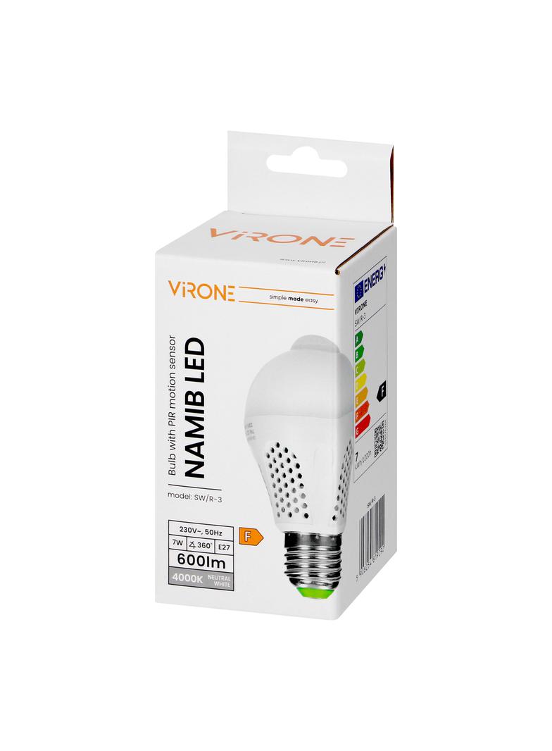 NAMIB LED PIR 7W A60 żarówka z PIR 7W 600lm 4000K SW/R-3 ORNO