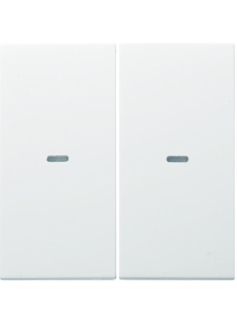 BERKER KNX e/s B.x Klawisze z soczewką do modułu przycisku podwójnego biały połysk 80960389 HAGER