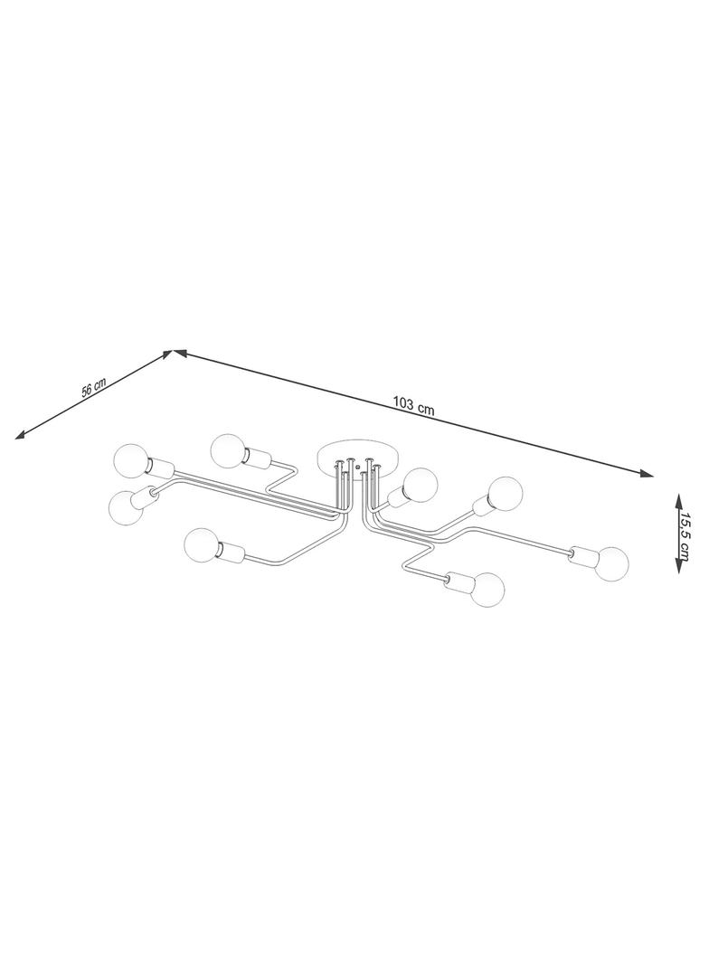Żyrandol VECTOR 8 biały