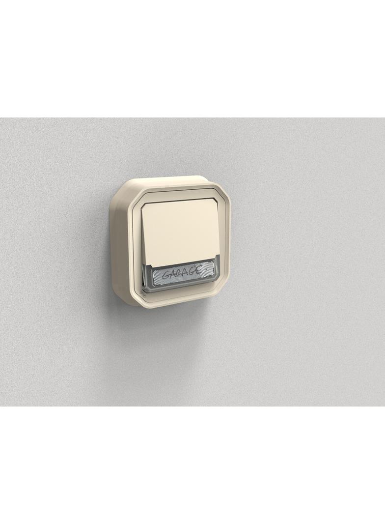 NOWE PLEXO - PRZY. NO/NC PODŚWI. Z UCHWYT ETY. PODTYNK. 10A- 250V~ PIASKOWY