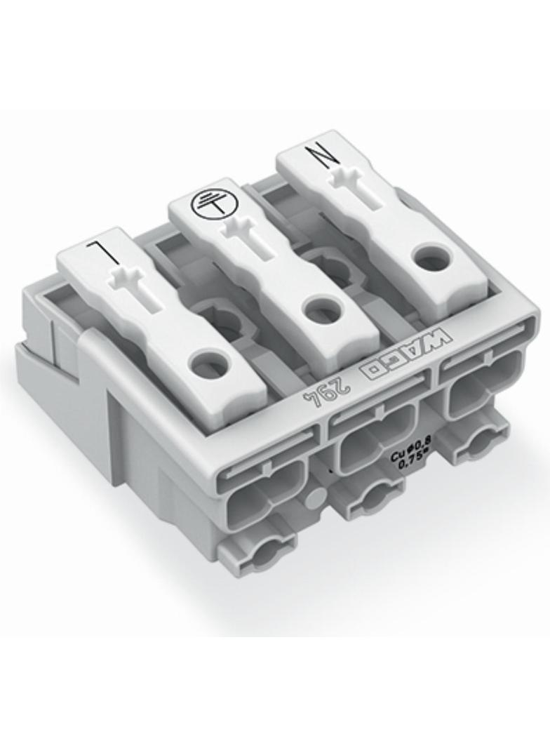 złączka zasilająca 3-biegunowa bez stopek bez styku PE