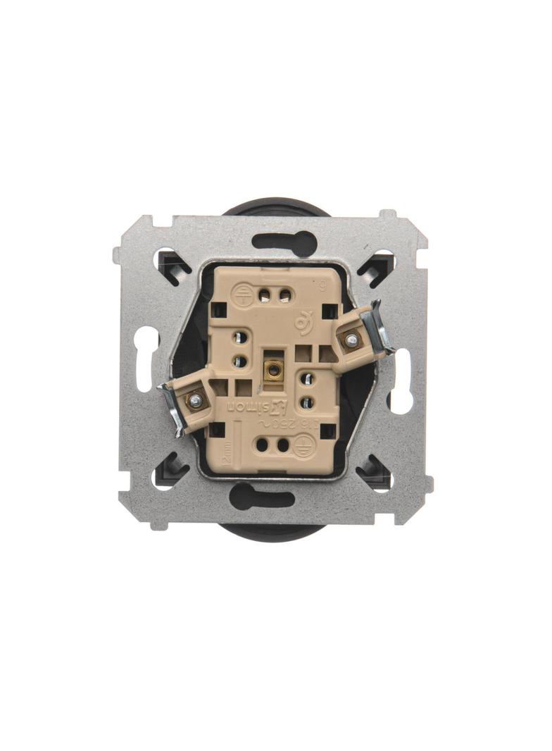 Simon 54 Nature Gniazdo wtyczkowe z uziemieniem z przesłonami podwójne do ramek NATURE 16A 250V zaciski śrubowe antracyt DGZ2MZN.01/48 KONTAKT