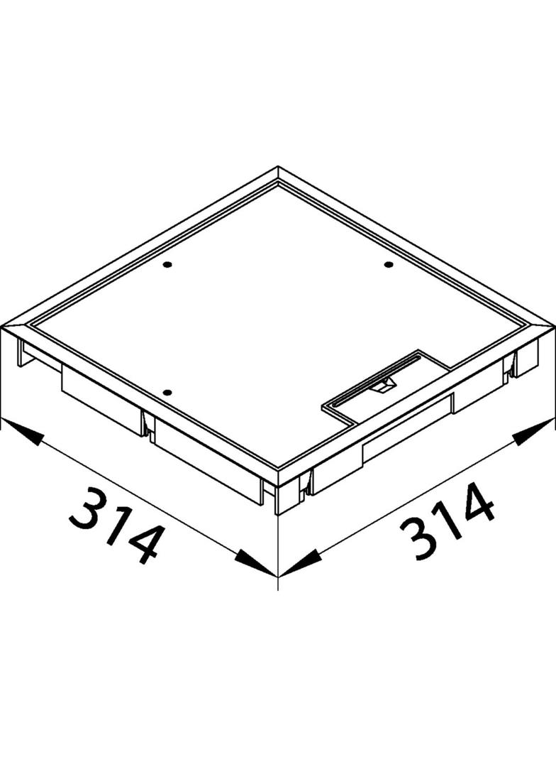 tehalit.VE-EE Pokrywa uchylna płytki montaż Q08 294X294 12mm czarny PA KDQ08129005 HAGER
