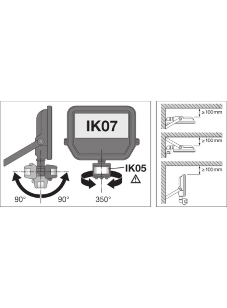 Naświetlacz FLOOD LED PERFORMANCE 10W 3000K SYM 100 SENSOR white