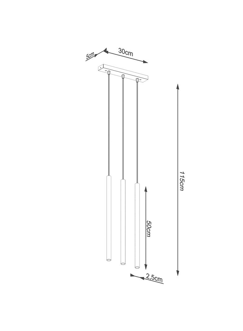 Sollux Lampa wisząca PASTELO 3L złota SL.1171