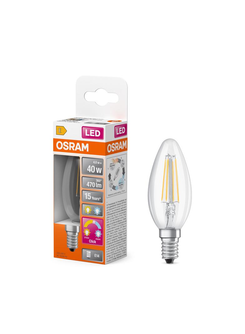 Lampa LED STAR+ non-dim CL B40 Act&Rel FILAMENT 4W 827 E14