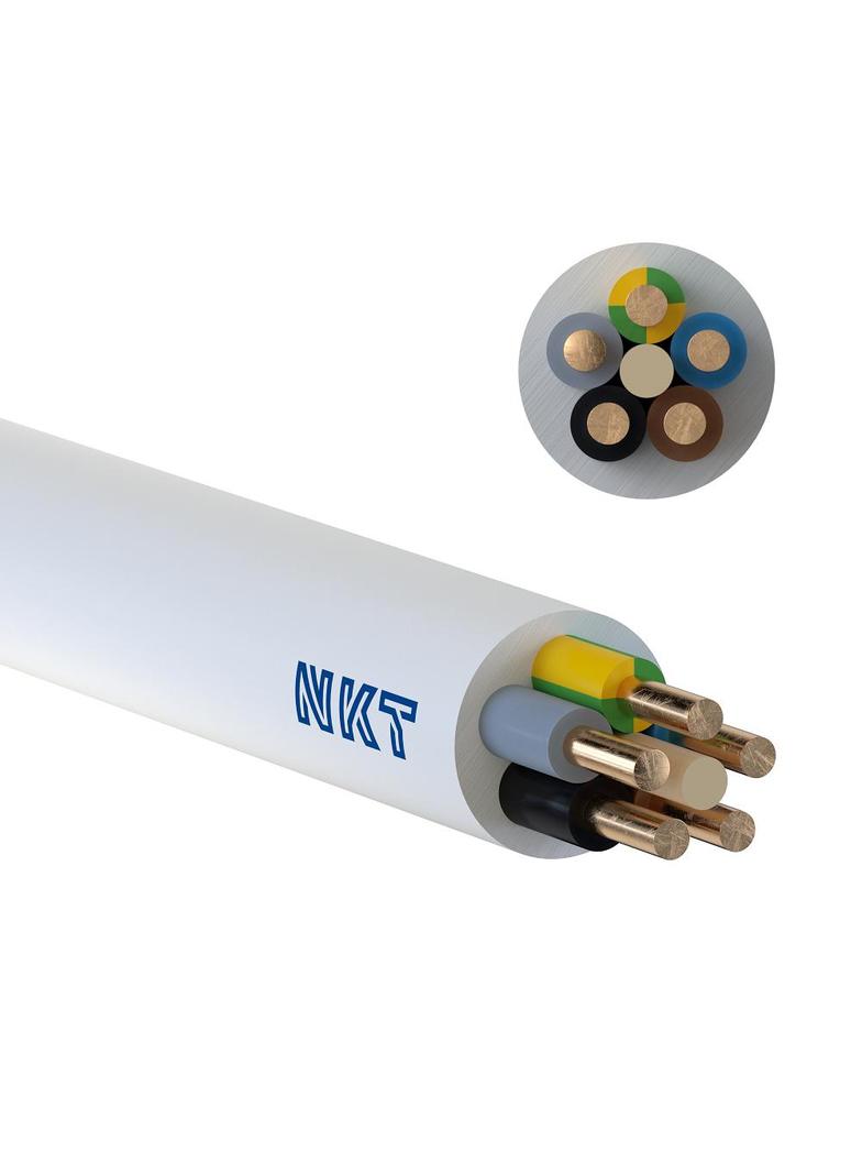 Przewód instalacyjny YDY żo 5x4mm2 biały 450/750V /100m/ NKT