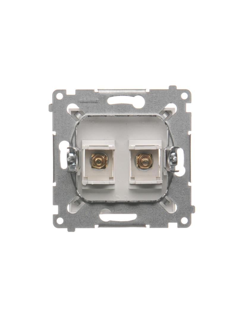 Simon 54 Gniazdo głośnikowe pojedyncze Przekrój przewodów dla wyjścia do 6 mm2 biały