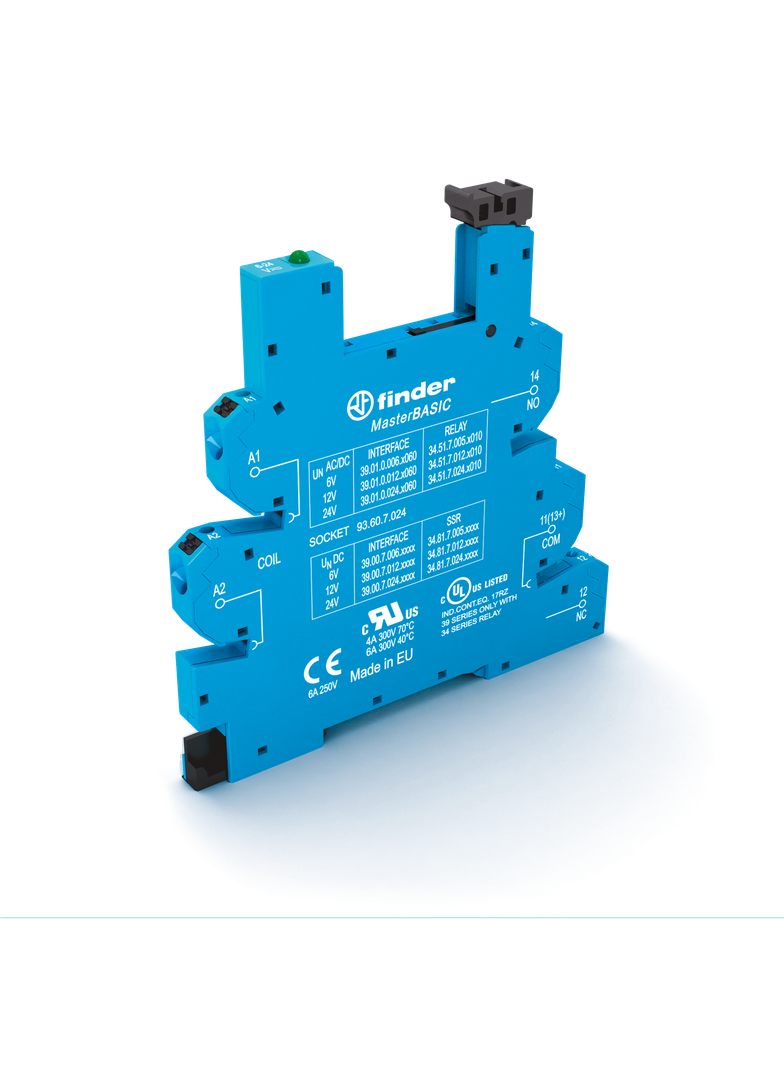 Gniazdo serii 93 MasterBASIC: do przekaźników serii: 34 93.60.8.230 /10szt./ FINDER