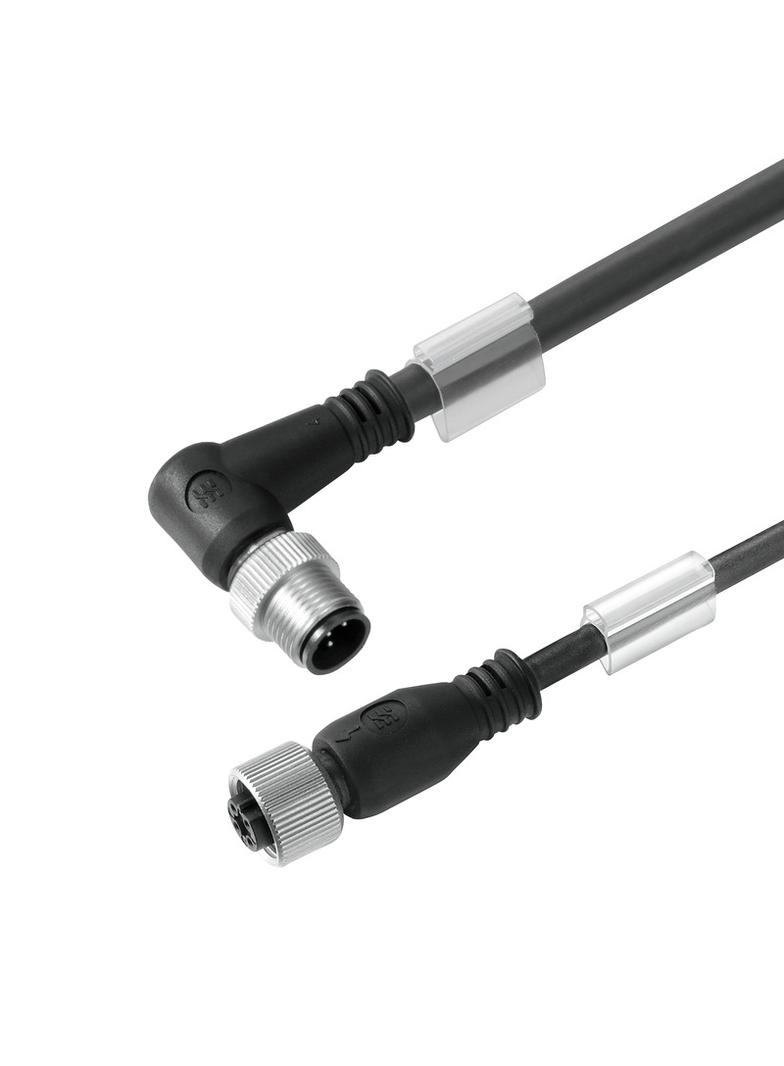 SAIL-M12WM12G-4-5.0U Przewód czujnika-siłownika (zmontowany), Kabel połączeniowy, M12 / M12, Liczba biegunów: 4, Długość kabla: 5 m, złącze męskie, kątowe - złącze żeńskie /1szt. 1071990500 WEIDMÜLLER