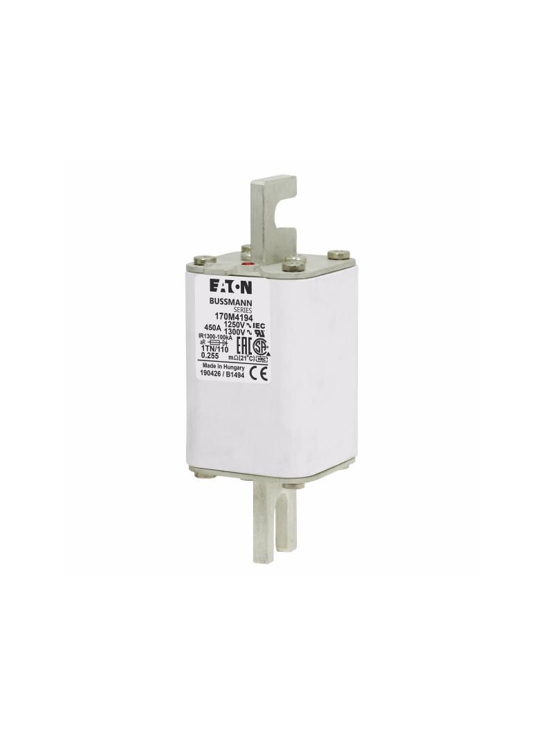 FUSE 450A 1250V 1TN/110 AR CU Wkładka szybka 450A AC 1250V rozmiar 1 53x66x138 mm aR DIN I 170M4194