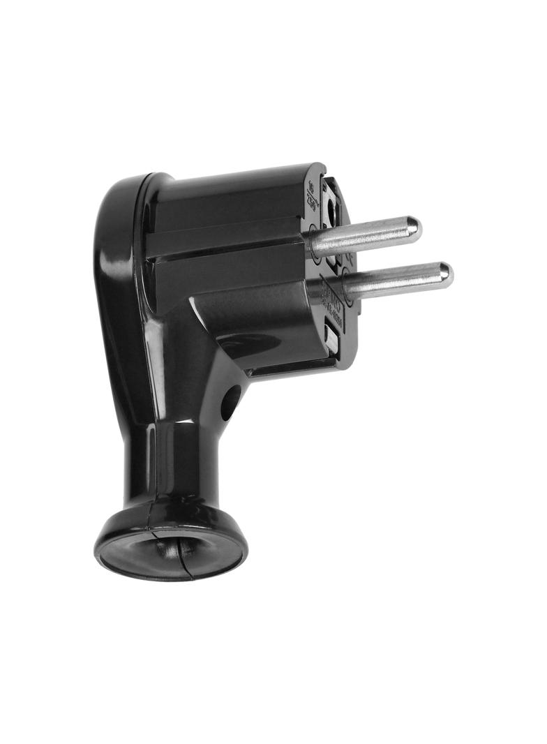 Wtyczka kątowa Uni-Schuko czarna OR-AE-13261/B ORNO