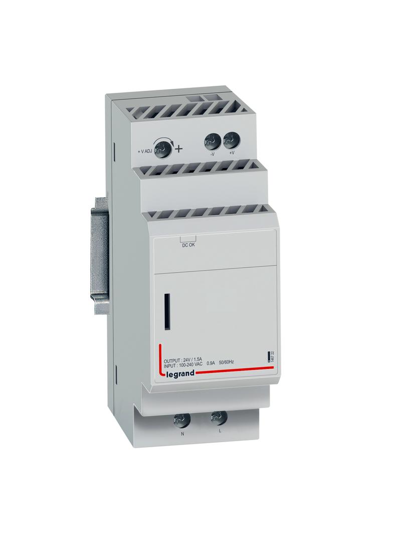 MODUŁOWY JEDNOFAZOWY ZASILACZ IMPULSOWY DC 24V - 36W, Legrand
