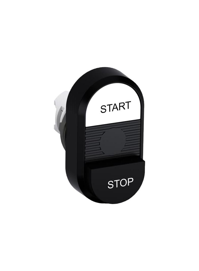 Przycisk podwójny, niepodświetlany START-STOP czarne pole MPD19-11B