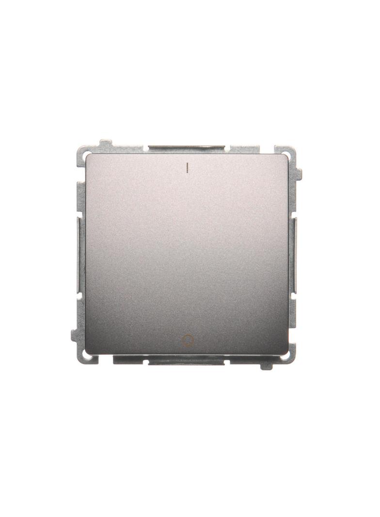 Simon Basic Łącznik dwubiegunowy 10A 250V szybkozłączka stal inox BMW2.01/21 KONTAKT