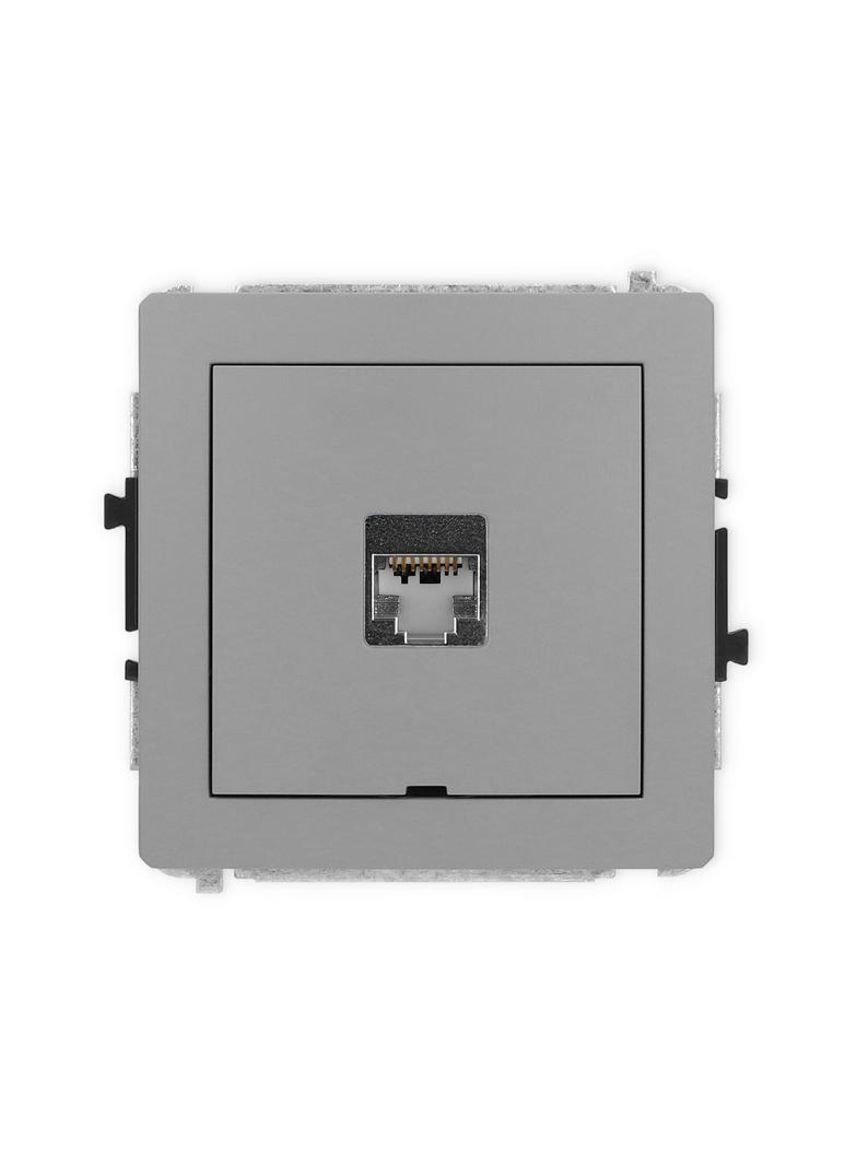 DECO Mechanizm gniazda komputerowego pojedynczego 1xRJ45, kat. 5e, ekranowany, 8-stykowy, bez pola o