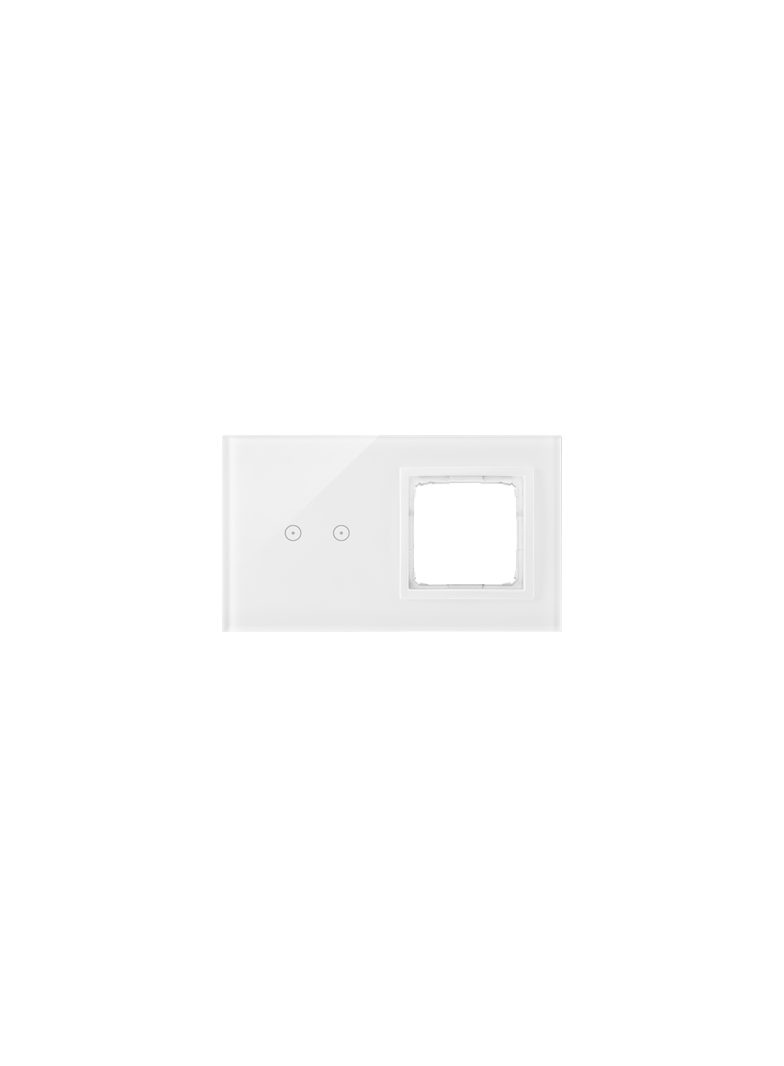 Simon 54 Touch Panel dotykowy S54 Touch 2 moduły 2 pola dotykowe poziome + 1 otwór na osprzęt S54 biała perła DSTR220/70 KONTAKT