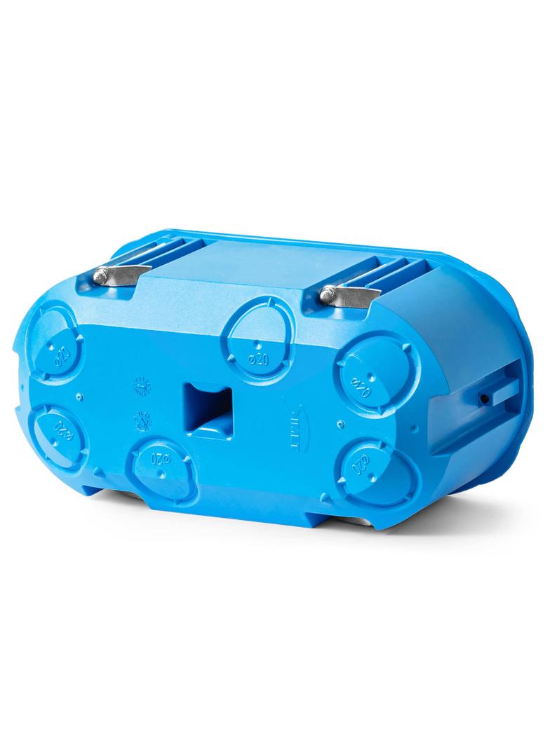 P2x60D , Puszka instalacyjna do pustych ścian Multibox2 - dwupolowa O 2x60, głęboka, niebieski