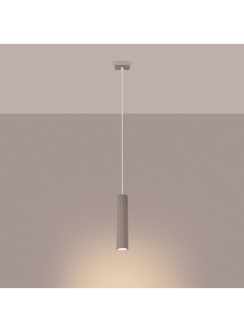 SOLLUX Lampa wisząca KARBON 1 taupe ; SL.1759