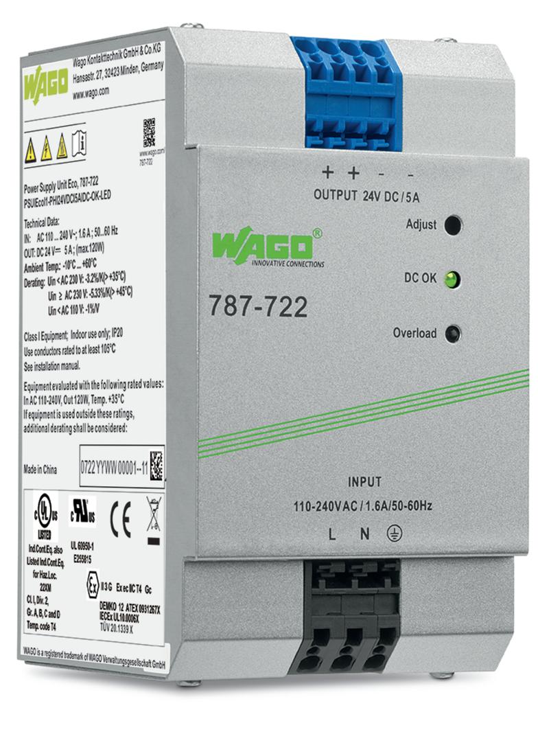 EPSITRON zasilacz ECO 24V DC 5A impulsowany po stronie pierwotnej WAGO