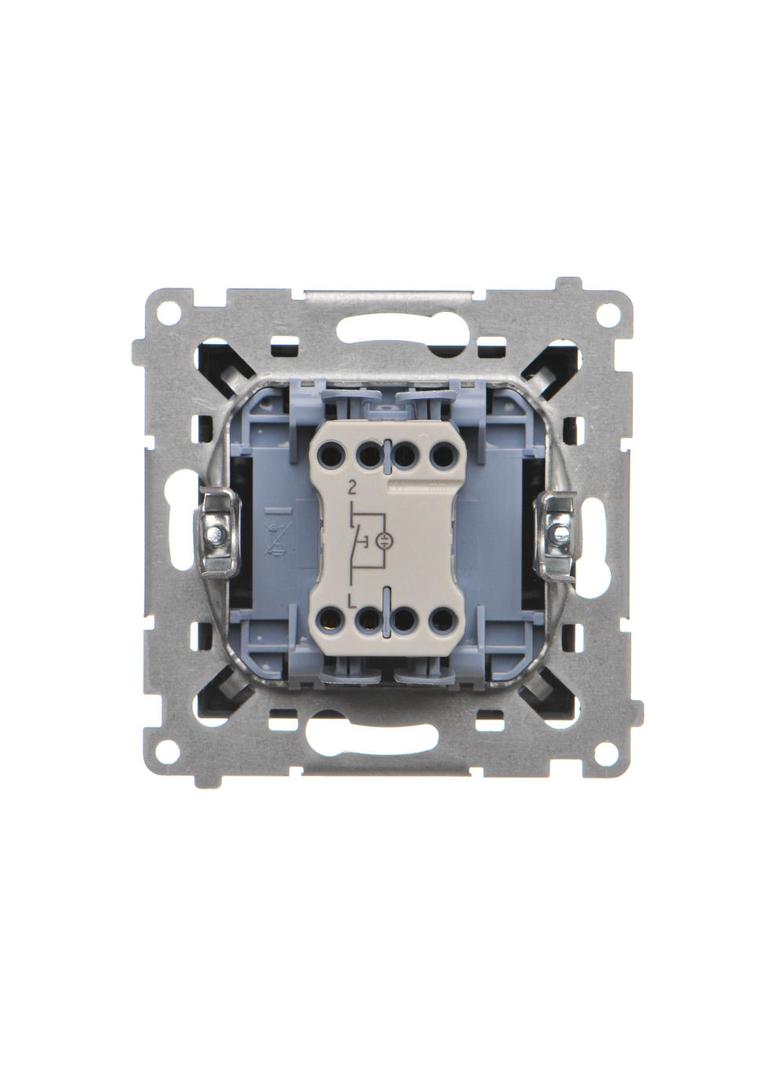 Simon 55 Przycisk zwierny pojedynczy zwierny z podświetleniem LED szybkozłączka Czarny mat