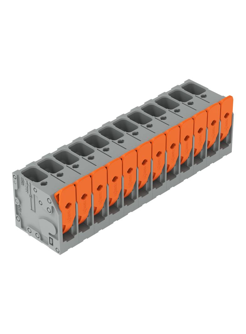 Złączka do płytek drukowanych dźwignia 6mm2 RM 7,5mm 12-bieg szara /25szt./ 2606-3112/020-000 WAGO