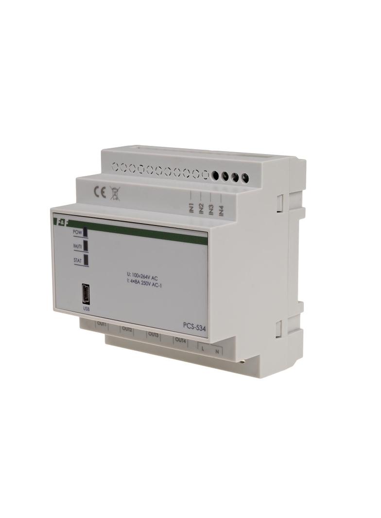 Sterownik sekweRyjny impulsowo-czasowy 4-kanałowy 24-230V AC/DC nastawa od 1s do 100h MAX-PCS-534 F&F
