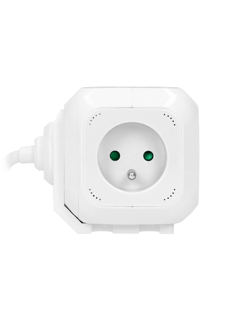 Przedłużacz Kostka 4x2P+Z 2xUSB H05VV-F 3x1mm2 1,4m biały OR-AE-13144/W ORNO