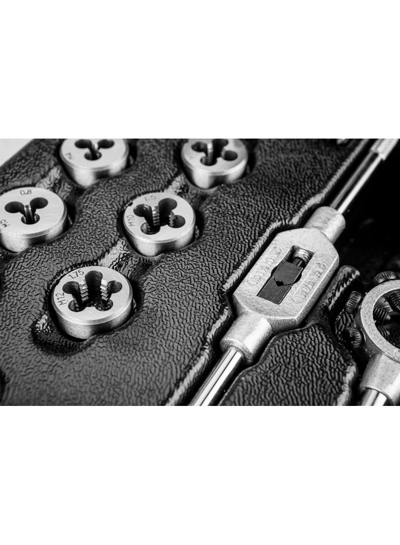 Narzynki i gwintowniki, zestaw 31 szt., wkładka