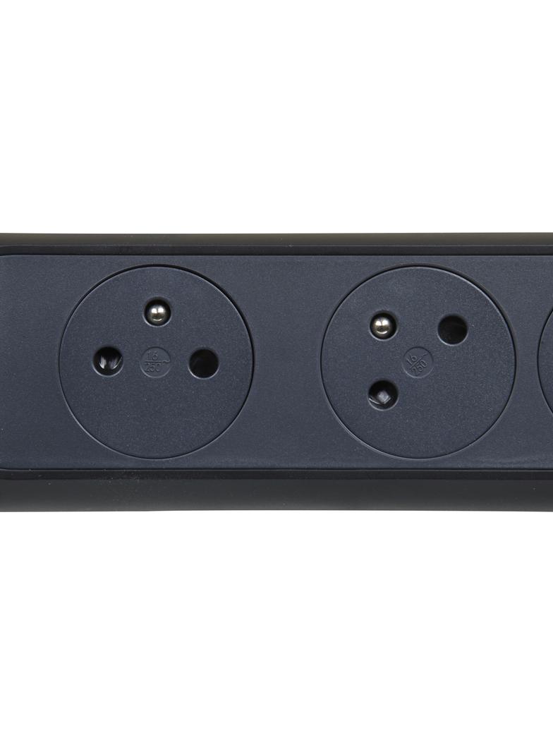 PRZEDŁUŻACZ PREMIUM, OBROTOWY, 4X2P+Z, Z PRZEWODEM 3.0 METRA 3X1.5 MM2 - CZARNY/GRAFITOWY, Legrand