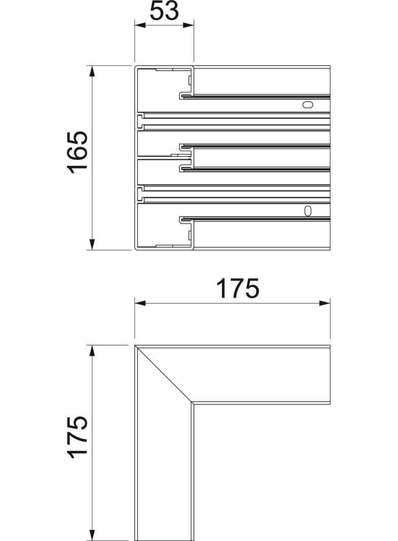 GK-IS53165RW, Naroże wewnętrzne, stałe