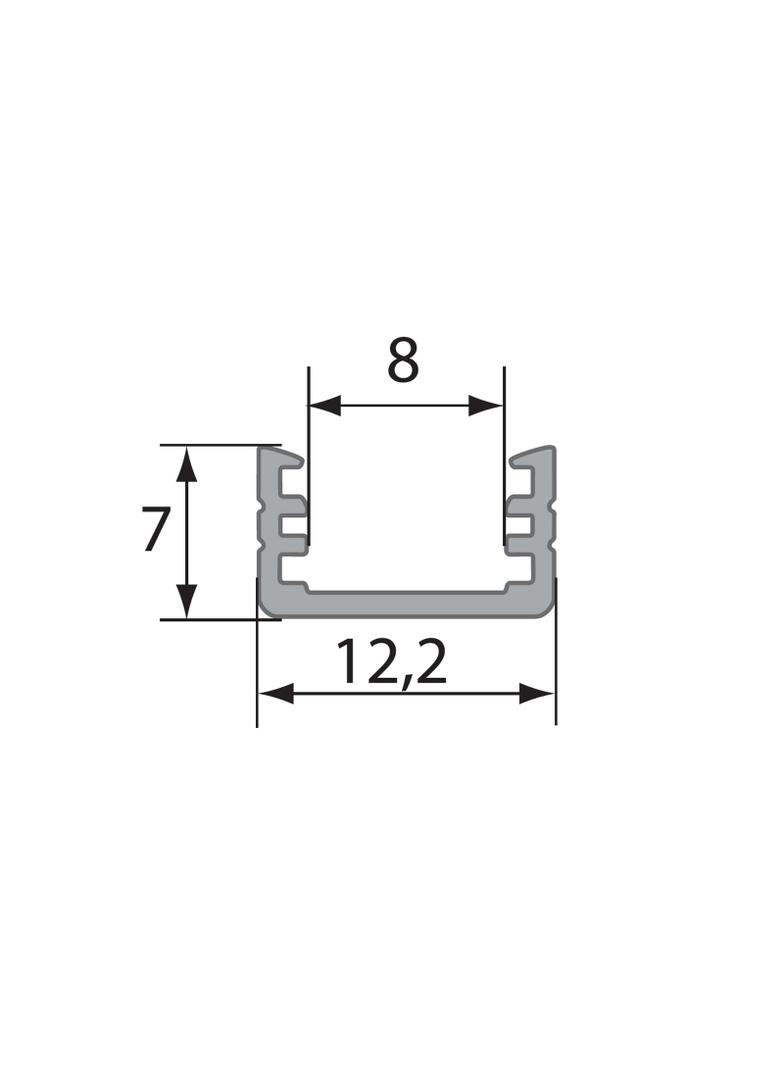 Profil Aluminiowy WOJSLIM z osłoną mleczną 2mb