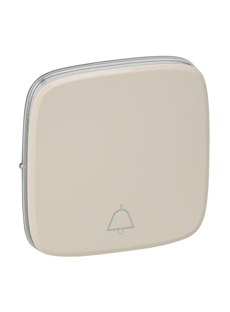 VALENA ALLURE - KLAWISZ KREMOWY PRZYCISKU PRZEŁĄCZNIKANEGO NO/NC Z SYMBOLEM DZWONKA, Legrand