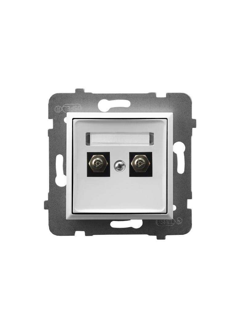 ARIA Gniazdo ekwipotencjalne podwójne - kolor biały