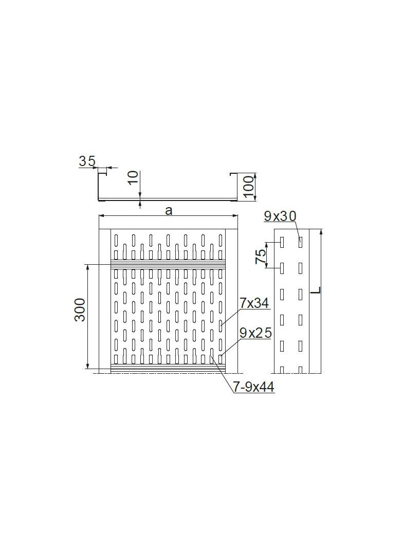 KSC400H100/6N Korytko 2,0 mm