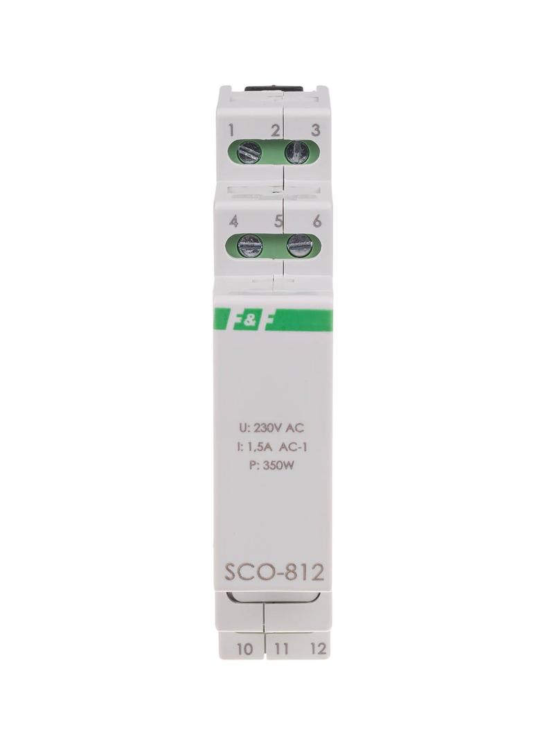 Ściemniacz oświetlenia montaż na szynie DIN zasilanie 230V AC 350W SCO-812 F&F
