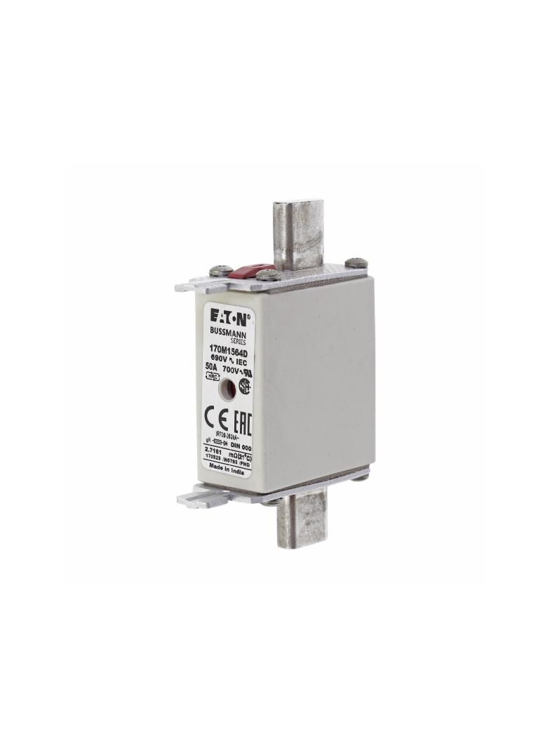 FUSE 50A 690V gR DIN 000 HSDNH Wkładka szybka 50A 690V gR DIN 000 podwójny wskaźnik 170M1564D EATON