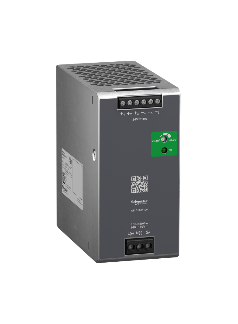 Zasilacz regulowany, 100-240 V AC, 24 V 10 A, jednofazowy, zoptymalizowany