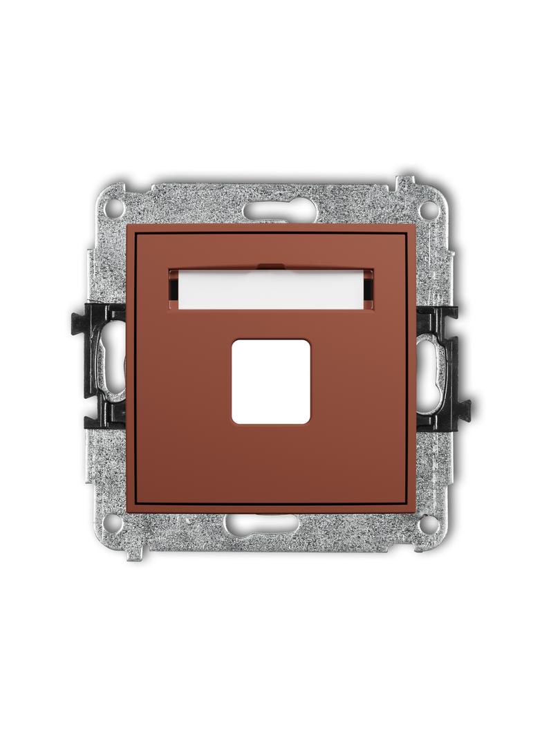 MINI Mechanizm gniazda multimedialnego pojednczego bez modułu (standard Keystone) terakota