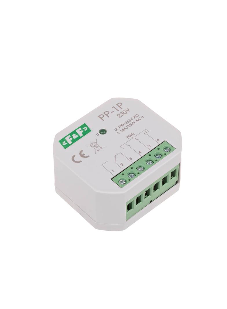 Przekaźnik elektromagnetyczny 1P 16A montaż podtynkowy U=230V PP-1P-230V F&F