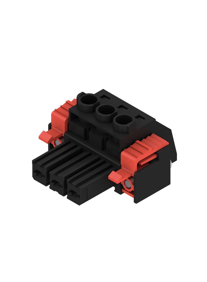 BVZ 7.62HP/03/180SF SN BK BX Wtyk PCB (złącze wiązki), 7.62 mm, Liczba biegunów: 3, Przyłącze z jarzmem /100szt./ 1930170000 WEIDMÜLLER