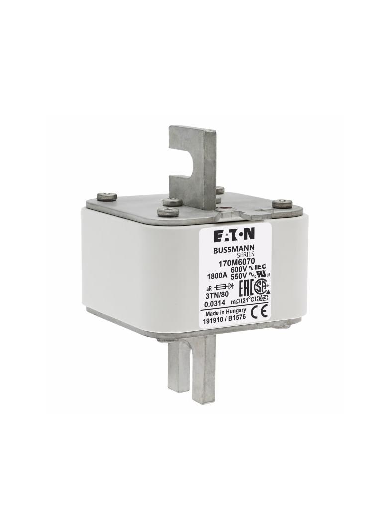 1800A 600V 3TN/80 aR INDICATOR FUSE Wkładka szybka 1800A AC 600V DIN 3 76x90x109 mm aR D 170M6070 EA