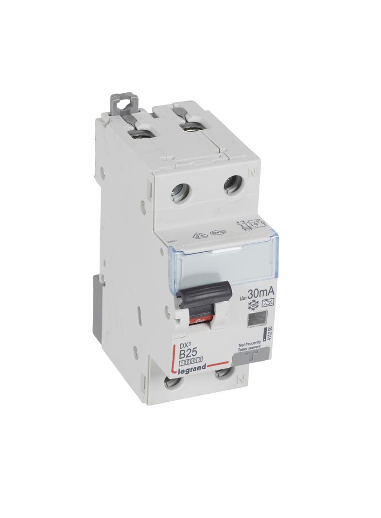 WYŁĄCZNIK RÓŻNICOWONADPRĄDOWY P 312 2P B 25A 30MA TYP A 10KA SERII DX3, Legrand