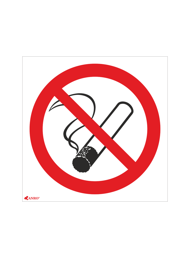 PALENIE TYTONIU ZABRONIONE 150X150 FOLIA SAMOPRZYLEPNA FOTOLUMINESCENCYJNA  A/7