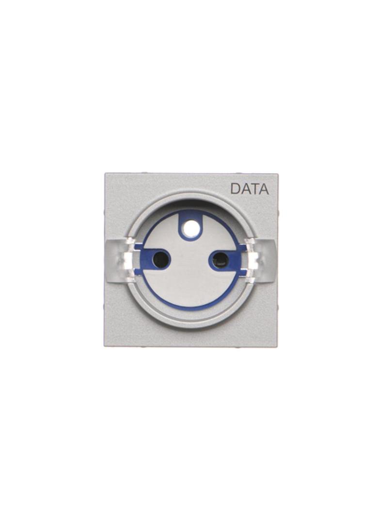 Simon 55 Pokrywa gniazda wtyczkowego pojedynczego z kluczem DATA do: SGZ1CM/ SGZ1M Aluminium mat TGD1ZP/143 KONTAKT