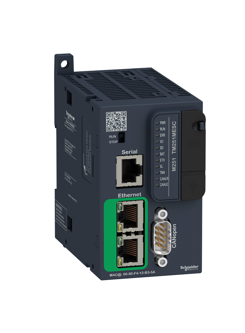 Modicon M251, sterownik, RJ45, Ethernet, CANopen, 24 VDC