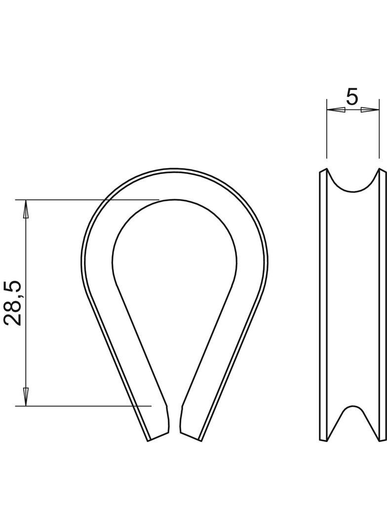 946, SERCÓWKI LIN 4 MM CYNK.GALW.